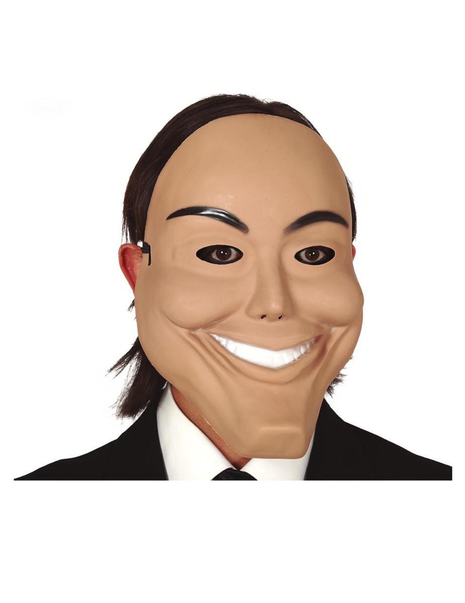   - Lachende psychopaat masker van PVC voor volwassenen -   > Half maskers